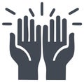 High five hands icon symbolizing celebration success agreement and teamwork achievement Royalty Free Stock Photo