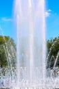 High fountain against the blue sky Royalty Free Stock Photo