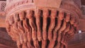 high frame rate close tilt up clip of fatephur sikri's ornate column