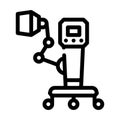 high-frequency thermotherapy apparatus line icon vector illustration