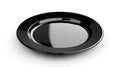 High-Gloss Black Plate with Reflective Surface Royalty Free Stock Photo