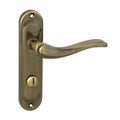 High-gloss bronze doorknob with design elements