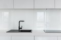 High gloss white kitchen cabinets