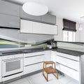 High gloss white kitchen