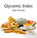 High Glycaemic Index Foods Royalty Free Stock Photo