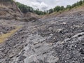 High grade coal mine, coal layer Royalty Free Stock Photo