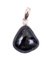 High grade genuine nuummite from Greenland pendant in sterling silver