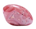 High grade polished banded Rhodochrosite stone from Argentina isolated on white