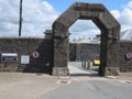 The High Granite Walls Of HM Prison Dartmoor, Princetown, Devon, England, UK
