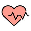 High heart rate icon vector flat Royalty Free Stock Photo