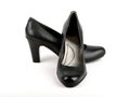 High Heel Black Leather Shoe Royalty Free Stock Photo