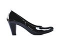 High heel black woman shoe isolated white background Royalty Free Stock Photo