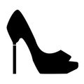 High heel pump shoe icon on white background. flat style. High heel shoe symbol. shoe sign