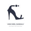 high heel sandals icon on white background. Simple element illustration from Fashion concept
