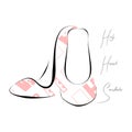 High Heel Sandals logo design vector illustration