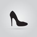 High heel shoe icon vector, solid logo illustration Royalty Free Stock Photo