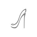 High heel shoe symbol, icon