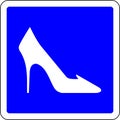 High heel shoes allowed sign