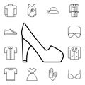 High heel shoes icon. Detailed set of clothes icons. Premium quality graphic design. One of the collection icons for websites, web Royalty Free Stock Photo