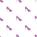 High heel shoes triangle shape seamless pattern backgrounds. Wrapping paper template. Polygonal design Royalty Free Stock Photo