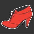 High heel shoes. Vector concept in doodle and sketch style Royalty Free Stock Photo