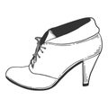 High heel shoes. Vector concept in doodle and sketch style Royalty Free Stock Photo