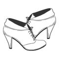 High heel shoes. Vector concept in doodle and sketch style Royalty Free Stock Photo