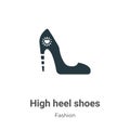 High heel shoes vector icon on white background. Flat vector high heel shoes icon symbol sign from modern fashion collection for Royalty Free Stock Photo