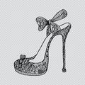 High heel shoes.