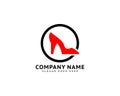 High Heel Women Shoes Icon Logo Template Design Royalty Free Stock Photo
