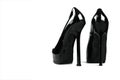 High-heeled black shoes Royalty Free Stock Photo