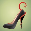 High-heeled shoe