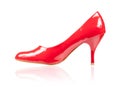High-heeled shoes classic style red