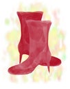 Red High Heels Boots Royalty Free Stock Photo