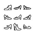 High heels icon or logo isolated sign symbol vector illustration Royalty Free Stock Photo