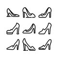 High heels icon or logo isolated sign symbol vector illustration Royalty Free Stock Photo