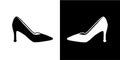 high heels logo in black and white Royalty Free Stock Photo