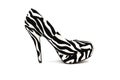 High heels shoes,zebra design Royalty Free Stock Photo