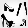 High heels silhouette