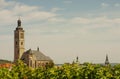 Landscape view of Kutna Hora with Church of St James visible in the near background.