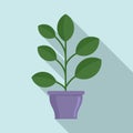 High houseplant icon, flat style