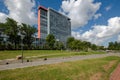 High iconic building of the Delft technical university, Netherlands. Royalty Free Stock Photo