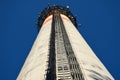 High industrial concrete chimney tower