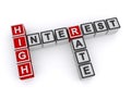 High interest rate word blocks Royalty Free Stock Photo