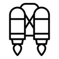High jetpack icon outline vector. Skill growth