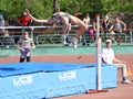 On the high jump Royalty Free Stock Photo