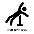 High Jump icon vector isolated on white background, logo concept Royalty Free Stock Photo