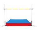 High Jump Landing Mat and Bar Isolated Royalty Free Stock Photo