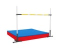 High Jump Landing Mat and Bar Isolated Royalty Free Stock Photo