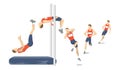 High jump set. Royalty Free Stock Photo